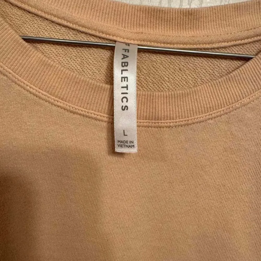 Fabletics Women's Pink and Tan Sweatshirt
